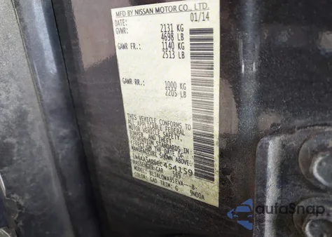 2014 Nissan Maxima 3.5 S/3.5 Sv from USA, damaged, VIN 1N4AA5AP6EC454159